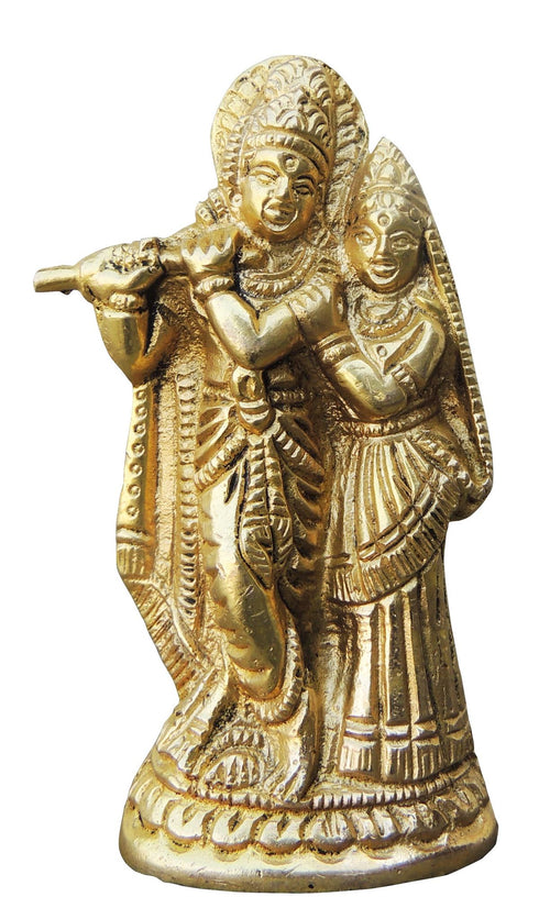 Brass Radha Krishna God Idol Statue 0.16kg